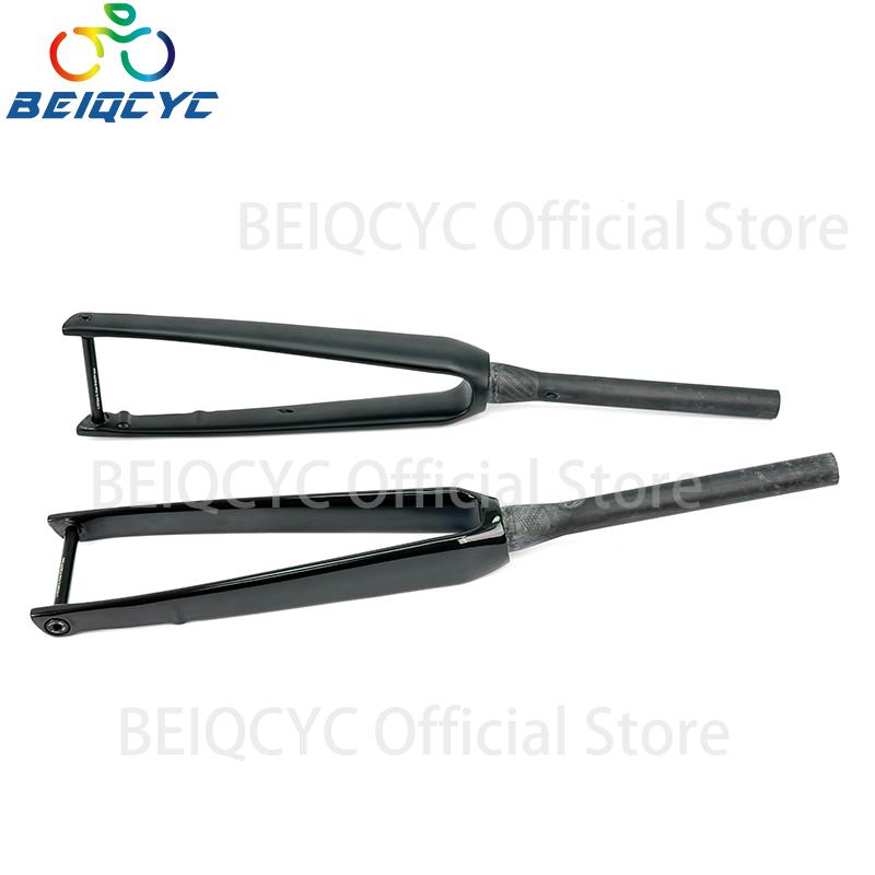 Carbon Internal Cables Fiber Road Front Fork Thru Axle  Disc Brake Racing Road Fork 700*32C Tapered Tube Cyclocross Rigid Fork