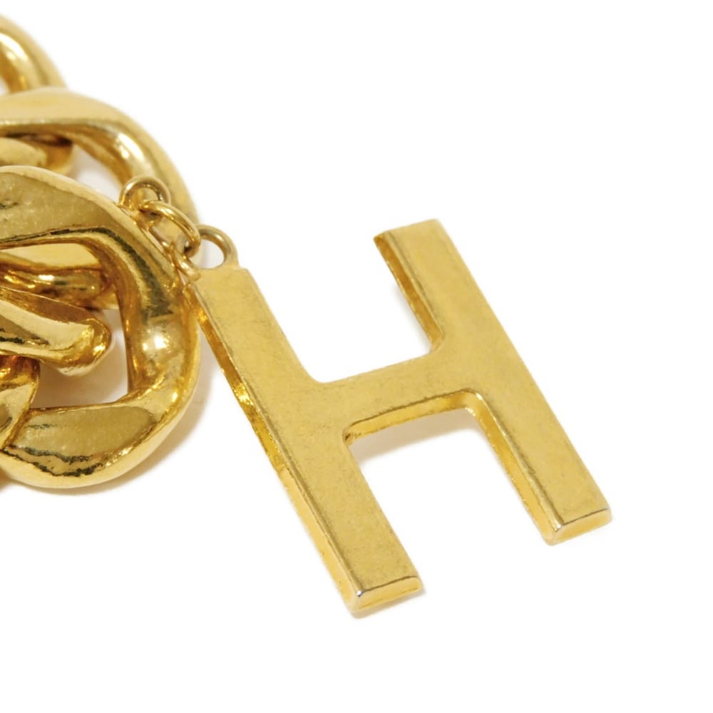 Used 10059 Miami Cuban Logo Charm 0.9" 7984 Curb Chain, Extra Thick, Gold Plated, Vintage Gold Men's from Japan