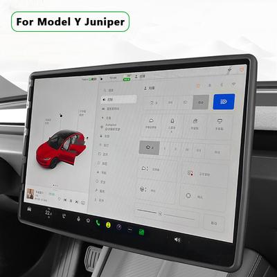 Для Tesla Model Y Juniper ТПЭ Автомобильная Защитная Рамка Края Крышки Центральный Дисплей Навигация Антиколлизионные Аксессуары
