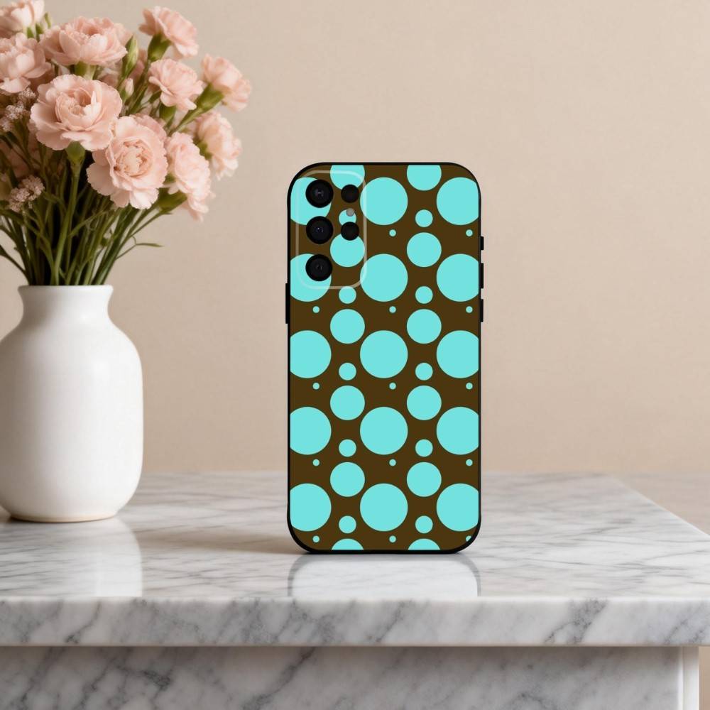 Чехол для телефона P-Polka D-Dot A-Art для Samsung S25,24,23,22,30,21,10,9,Ultra,Plus,Lite,FE,4,5 G Мягкий черный чехол
