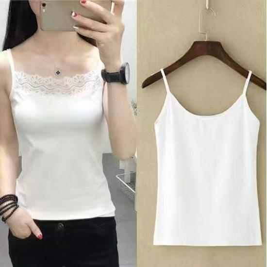 Women's Solid Color Slim Fit Camisole - Anti-Exposure Base Layer (1-2 Pieces) for Inner or Outer Wear