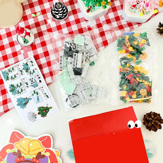 Набор строительных блоков для детей и взрослых, модель рождественской елки, пластиковые блоки, сборка своими руками