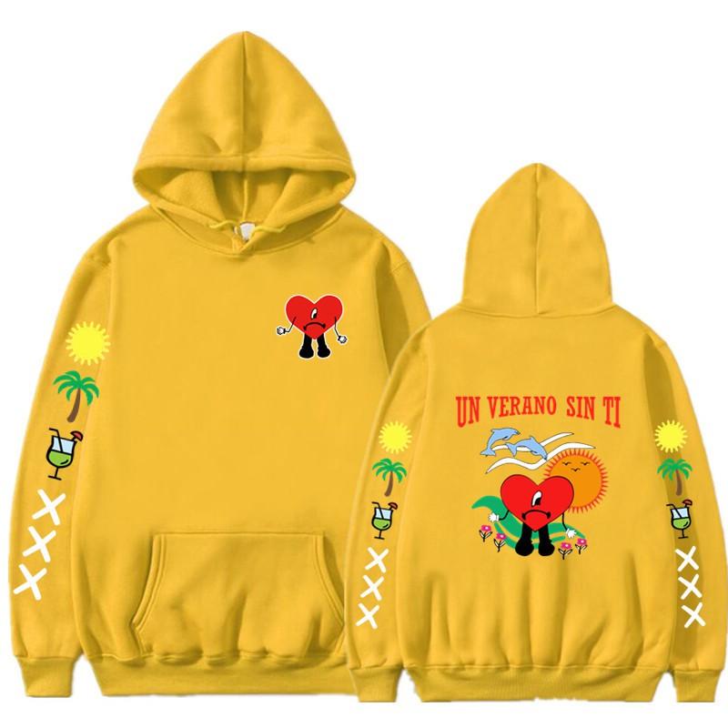Un Verano Sin Ti Bad Bunny Inspired Hoodie Mens Cotton Blend Oversized Streetwear Sweatshirt Winter Casual Pullover