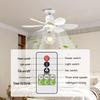 Silent Stepless Dimming Ceiling Fan Light with Remote Control, Strong Wind, E27 Base Bulb.