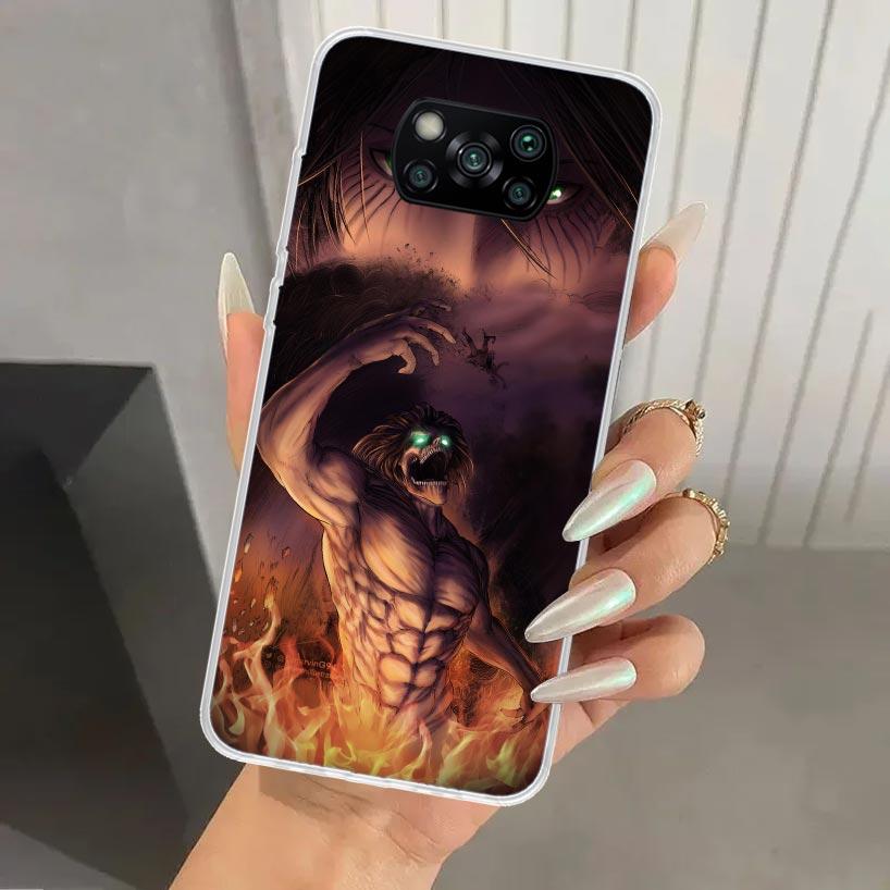 Чехол для телефона Attack Eren для Xiaomi Poco X5 X6 X7 Pro F7 Ultra M7 Redmi 15 15C 13 13C 12 12C 10 10A 10C 9 9A 9C 9T Оболочка Poco X7 X