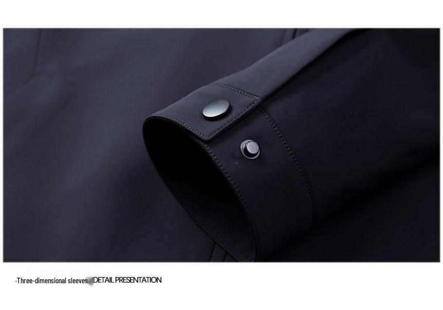 Men's 2026 Spring/Autumn Non-Iron Business Casual Lapel Jacket for Middle-Aged Dads