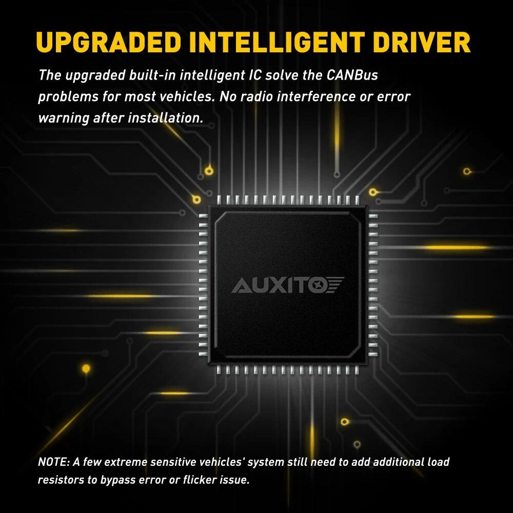 AUXITO 2Pcs PSX24W LED Canbus H10 H11 H8 H16 PSX26W H27 880 881 LED Fog Light CSP 3000K Yellow 6500K White Car Driving Fog Lamps