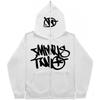 Hip Hop Streetwear Zip Up Hoodie Couples Loose Fit Printed Cotton Sweatshirt