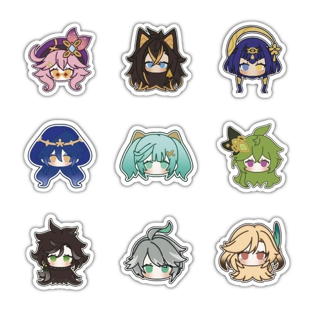 60 шт. наклеек Genshin Impact Cyno, периферийные украшения для рукописных журналов, наклейки для рабочего стола, украшения для студенческих тетрадей - водонепроницаемые наклейки