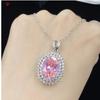 Palace Style Luxury Simulation Pink Tourmaline Pendant Suitable For Women's Daily Party Fashion Jewelry