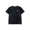 Solid Color Logo Print Sports Round Neck T-Shirt Men Tops Black 152230108-2