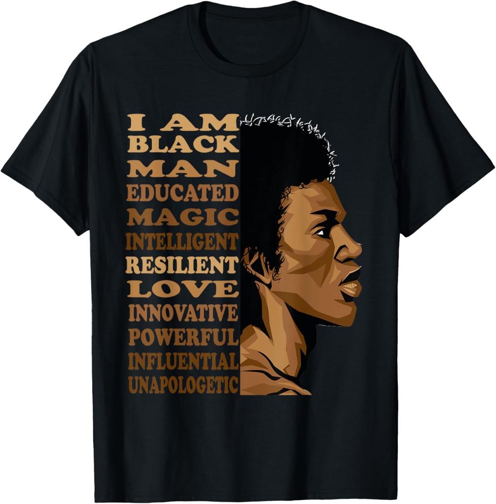 Black Man Educated Black History Month Love Africa Afro T-Shirt
