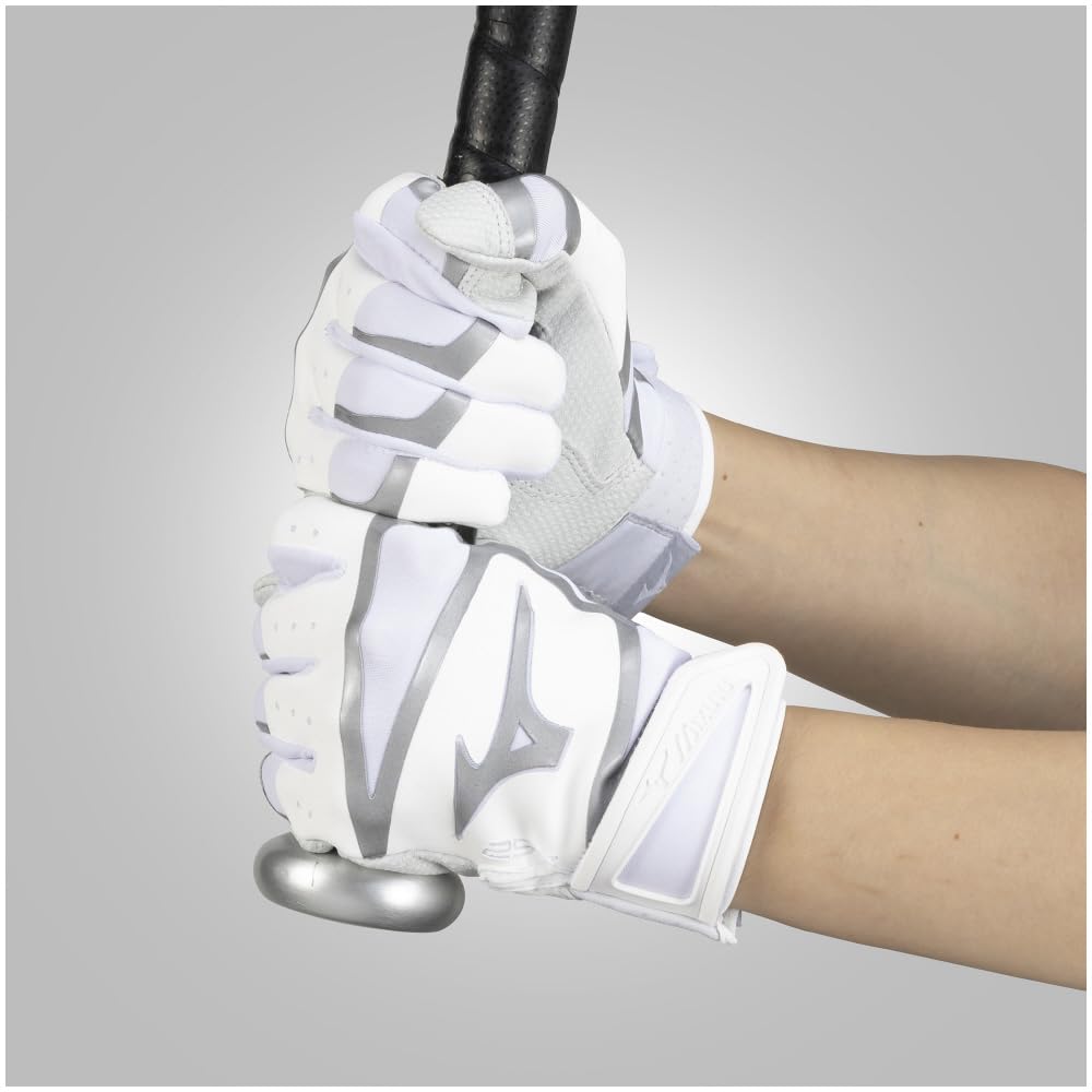 MIZUNO Direct Store Exclusive UFA Baseball Gloves 1EJEA837 L Size White x Silver (Mizuno) <Mizuno Collection> F-257