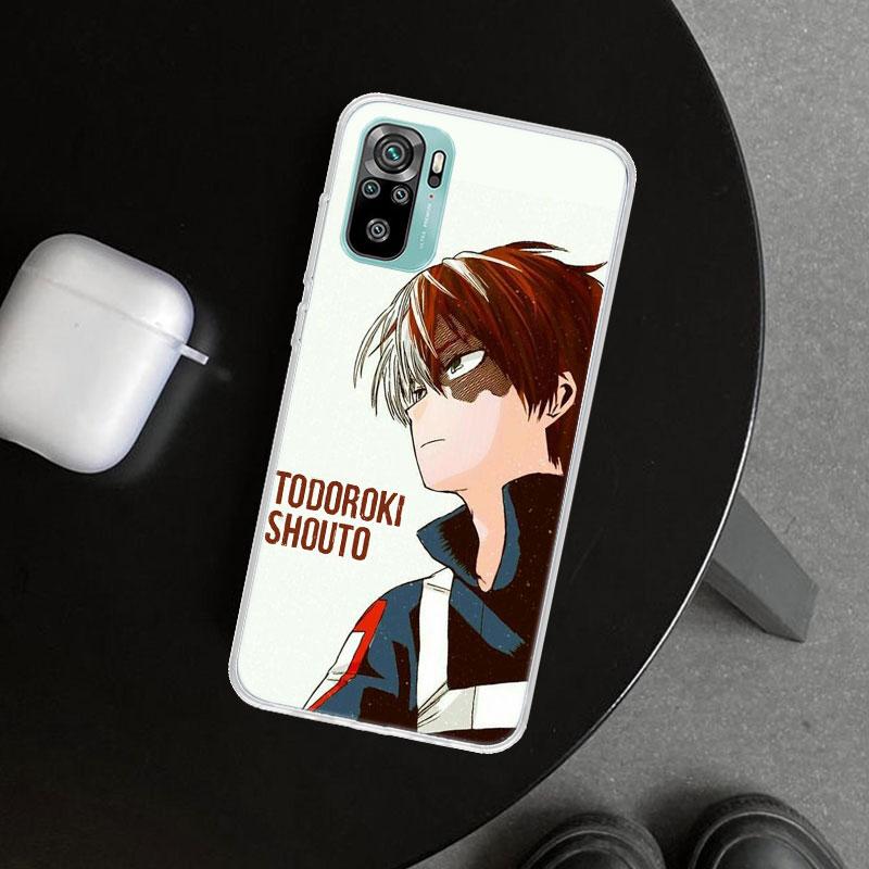 Чехол для телефона MHA Тодороки Шото для Xiaomi Redmi Note 15 14 13 12 11 Pro Plus 14S 12S 11S 11T 11E 10S 10 Индивидуальные Fundas R