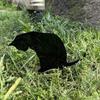 Металлическая Садовая Скульптура Черной Кошки Уличная Статуя для Двора Вырезанный Дизайн Готический Декор для Дома Подарок для Любителей Кошек