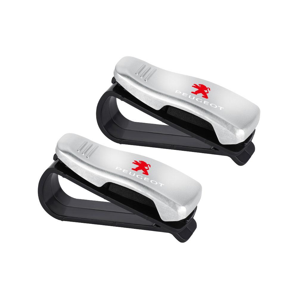 Car Styling Sun Visor Glasses Holder Glasses Storage Clip Accessories For Peugeot 206 307 301 308 3008 207 208 407 408 2008 5008