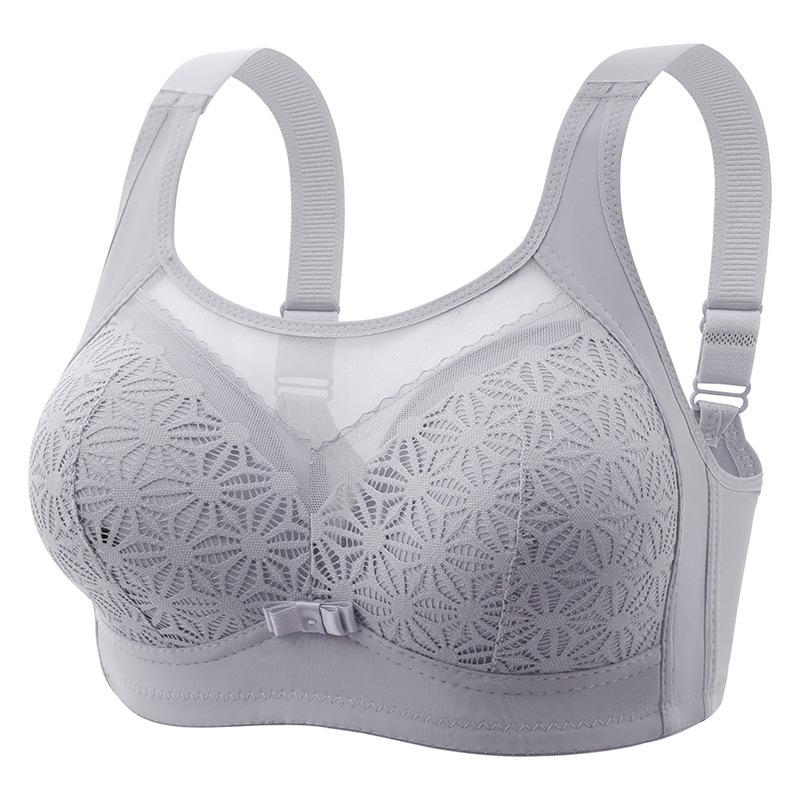 High-end tube top beauty back without steel ring gathering adjustment bra thin cup breathable anti-light four-breasted underwear