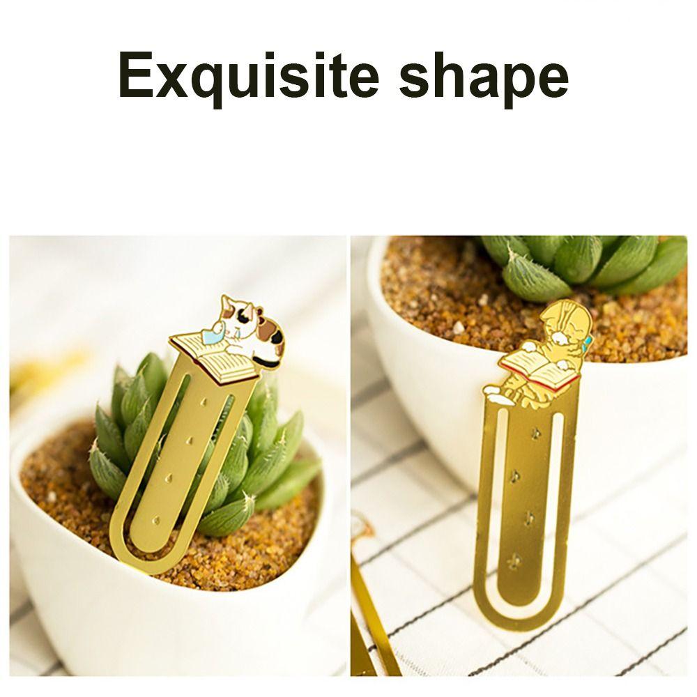 Закладка для книг Kawaii Reading Book Clip Cat Pagination Mark в японском стиле Metal Bookmark Gifts