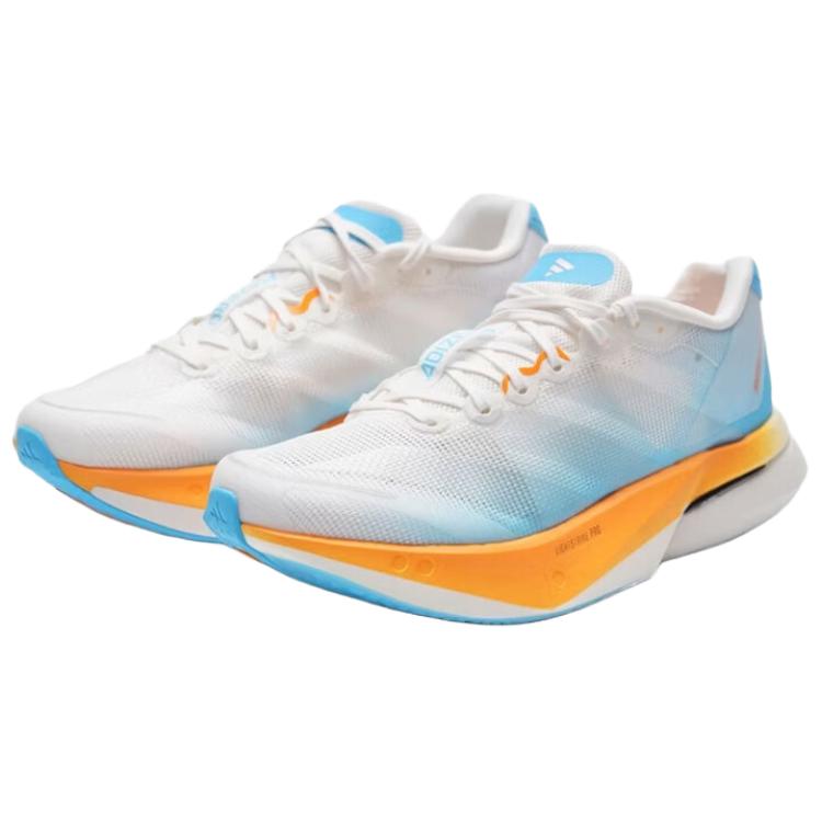adidas Adizero Boston 13 Марафонские Беговые Кроссовки Унисекс Белый Синий Оранжевый KH6366