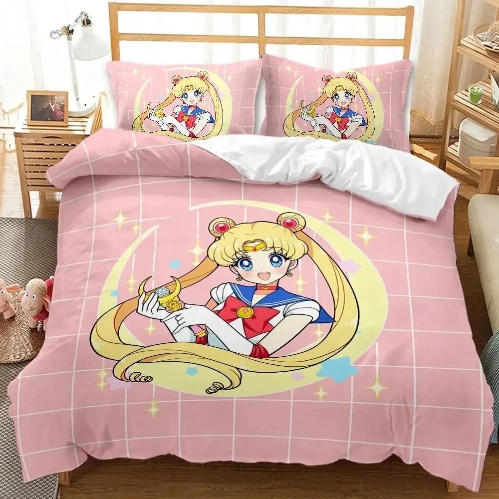 Комплекты постельного белья Cartoon S-Sailor Moon, изысканный комплект постельного белья, пододеяльник, комплект постельного белья, роскошный подарок на день рождения