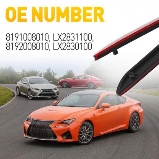 Pair Rear Bumper Reflector Driver Passenger For Toyota Sienna LE XLE 2011-