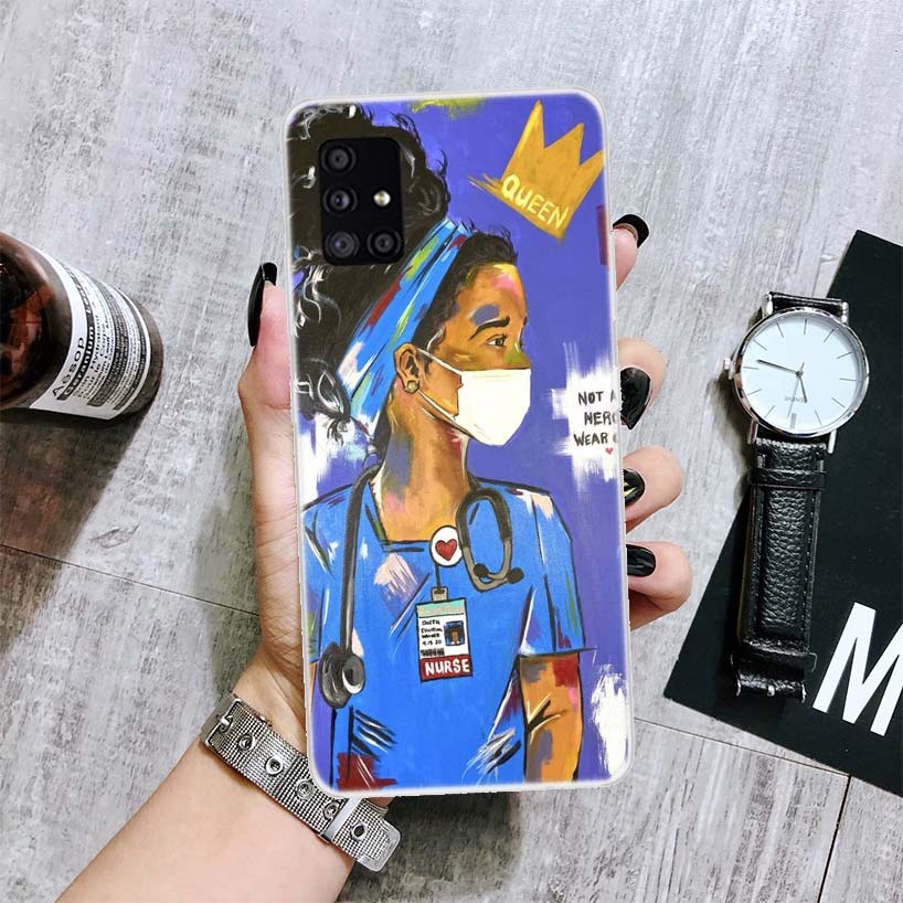 Смешной Чехол для Телефона Медсестра Доктор Врач Для Samsung Galaxy A52 A32 A22 A12 A02S A50S A30S A51 A31 AA71 Note 20 Ultra 10 S10 Plus