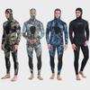 Camouflage 5mm Two-Piece Long-Sleeve Diving Suit - Thick & Warm for Winter Swimming and Spearfishing