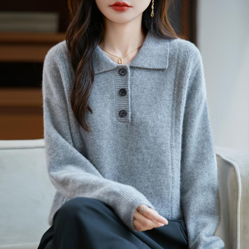 Женский кашемировый свитер Qinghe кашемир 30% кашемир 70% шерсть осенне-зимний пуловер теплый и модный