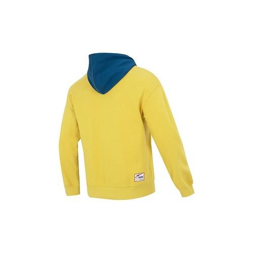 Puma Мужская желтая толстовка с декором в виде логотипа Puma, спортивный и повседневный стиль