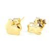 [F6915] - Gold Plated 'Rabbits' Earrings - 6x7 Mm