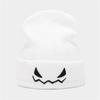 Men And Women Halloween Little Devil Embroidered Knitted Hats Funny Wool Pullover Hats