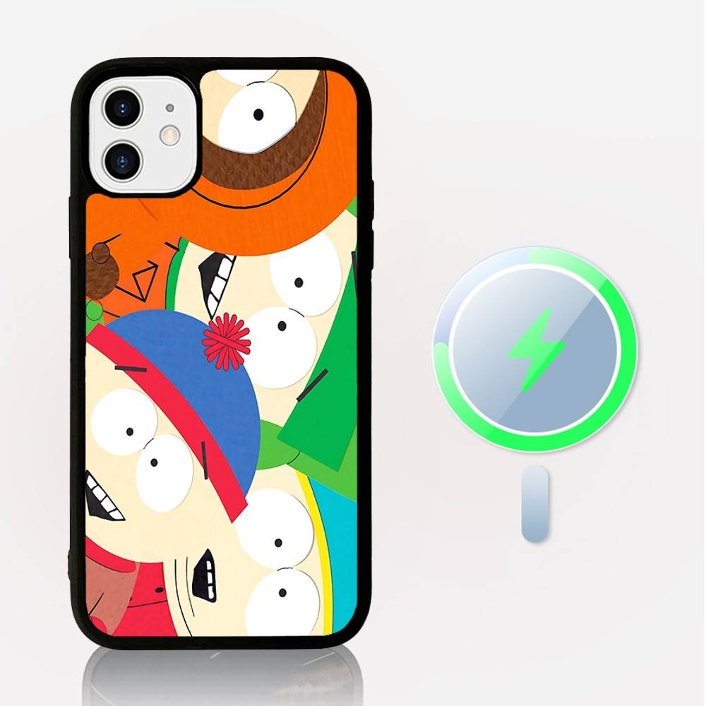 Cartoon Funny S-South-P-Park Phone Case Magnetic Case For IPhone 16 14 13 12 11 15 Pro Max Plus For Magsafe Wireless Charge Cove