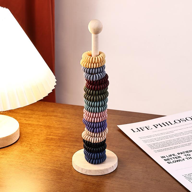 Деревянный держатель для повязок для волос, детский, для резинок, веревок для волос, браслетов, стойка для хранения, полка для демонстрации часов, браслетов, скранчи