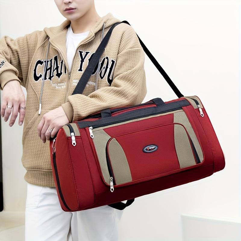 1 шт. Простая модная дорожная сумка, большая вместительная сумка через плечо с регулируемым ремнем, многофункциональная дорожная сумка