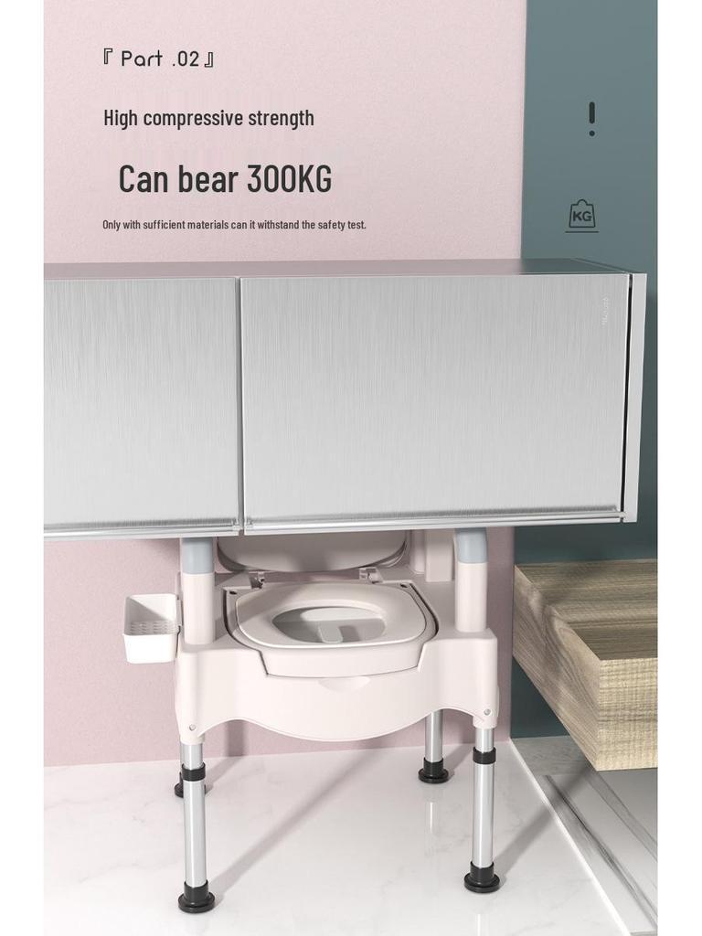 Регулируемый стул-туалет из нержавеющей стали для пожилых и беременных женщин, портативный с судном