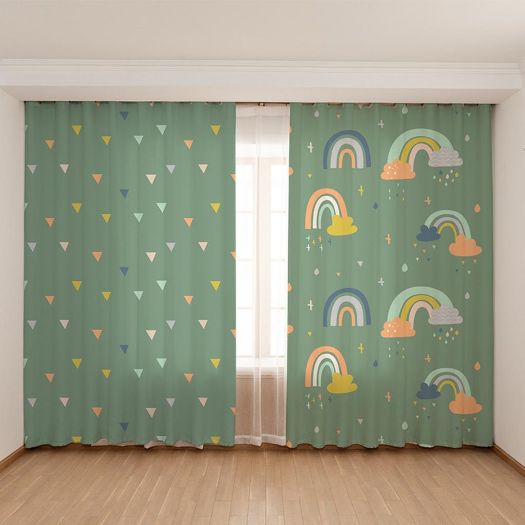 2 шт. Детские мультяшные розовые принцессы, радужный единорог, лошадь, шторы, полузатемняющие шторы-жалюзи для спальни маленькой девочки