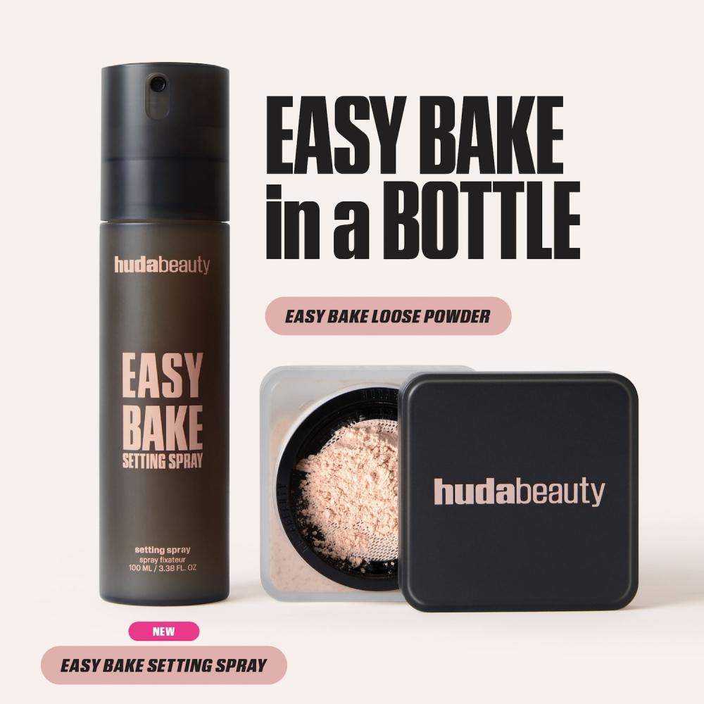 Huda Beauty Спрей для фиксации макияжа Easy Bake Blurring Setting Spray Стойкость до 16 часов 3,38 унции   100 мл 3,38 унции   100 мл