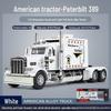 Модель трактора Peterbilt 389 Alloy в масштабе 1/24 со звуком и светом, инерционный механизм - детская подарочная игрушка