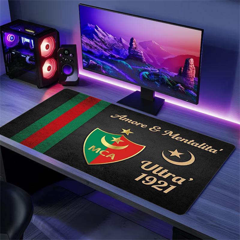 Mouloudia Club Alger MCA Color Mouse Pad Large Gaming Table Cushion Non-slip Laptop Tablet Big Mousepad XXL Mat Mini PC Playmat With Lock edge