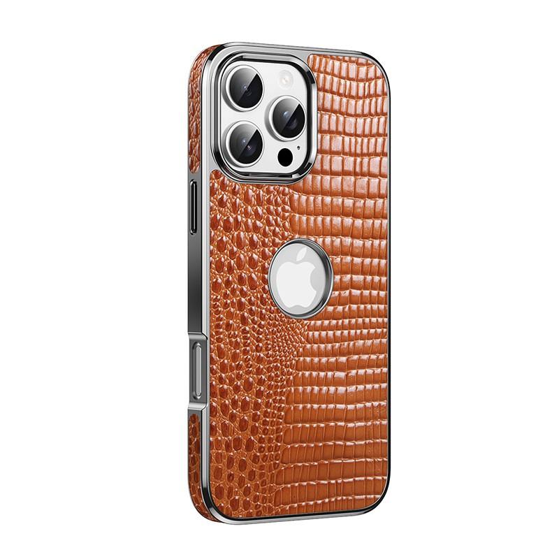 Luxury Crocodile Texture Genuine Leather Case IPhone 18 Pro Max 17 16 15 14 With MagSafe