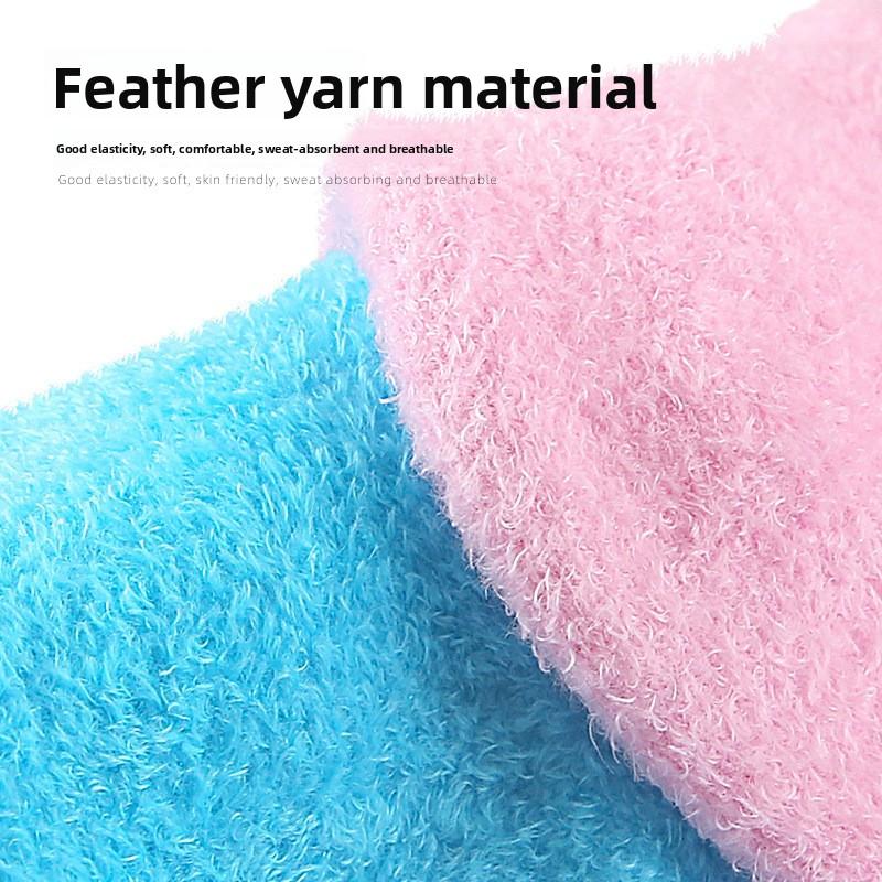 Перьевая пряжа Гелевые носки для пятки Гелевые перчатки для рук и ног с сенсорным экраном Растительные полные носки Перчатки с пятью пальцами