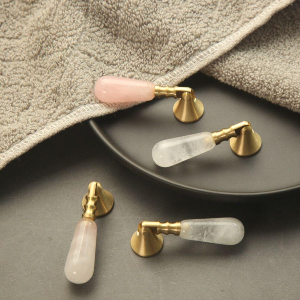Natural Crystal Crystal Pendant Handle Nordic Style Drawer Knobs Cabinet Handles Kitchen Cabinets