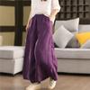 Women Vintage Wide Leg Pants Elastic Waist Solid Color Trousers Spring Loose Casual Female Long Pants