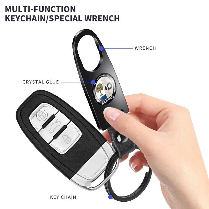 Автомобильная наклейка 2025 Для значка автомобиля Benz Колпачки на ниппели колес автомобиля с брелоком Для Mercedes benz AMG C E S GLE CLC Cla