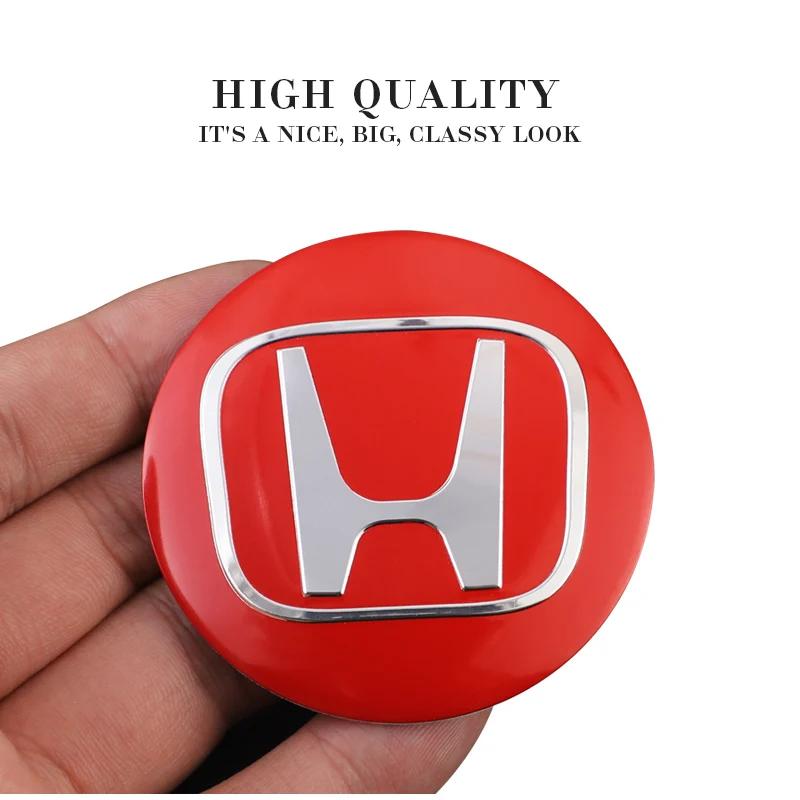 4Pcs 56mm Car Emblem Wheel Center Hub Cap Stickers For Honda Civic Fit Jazz Accord Pilot CRV J27 Odyssey Passport City Shuttle HRV V