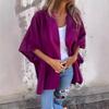Autumn and Winter Women's Shawl Lapel One-piece Cape Jacket