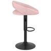 Bar Stool Set 2 pcs Pink Velvet