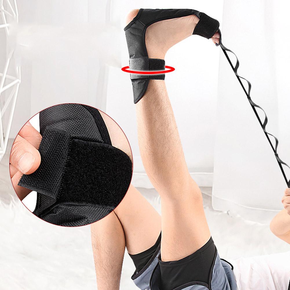 Yoga Stretching Band Black Tension Band Auxiliary Ankle Foot Yoga Fitness With Rope Stretch Leg Training Stretcher Band D4K5