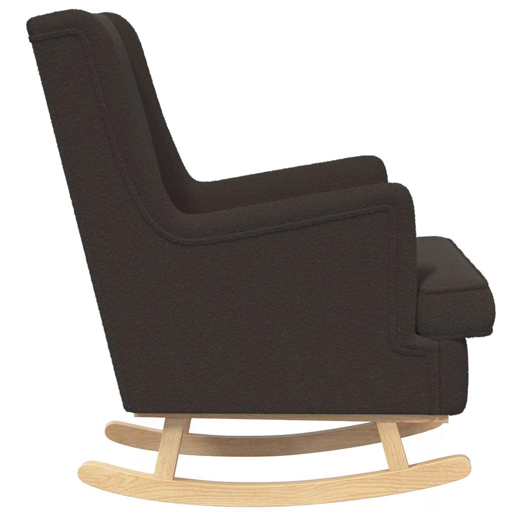 Rocking Chair Black 62 x 80 x 85 cm Boucle