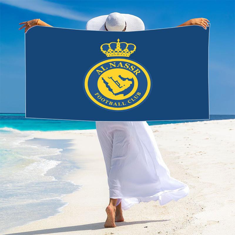 Пляжное полотенце с принтом Al-Nassr, большое, мягкое, быстросохнущее, для пляжа, кемпинга, плавания